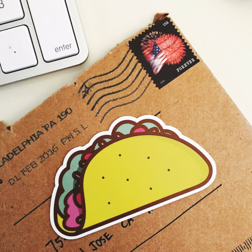 Taco sticker Air Mail